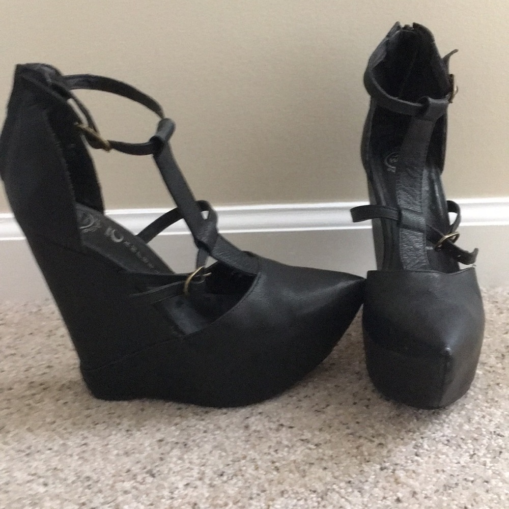Jeffrey Campbell T strap platforms